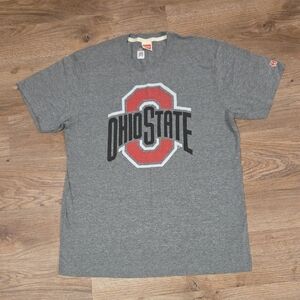HOMAGE Ohio State Gray and Red Tee